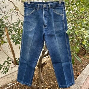 Vintage 1990s Big Yank Wide Leg Jeans 32x26 Blue High Rise 100% Cotton